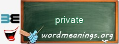 WordMeaning blackboard for private